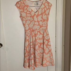 Bar III pink and cream dress